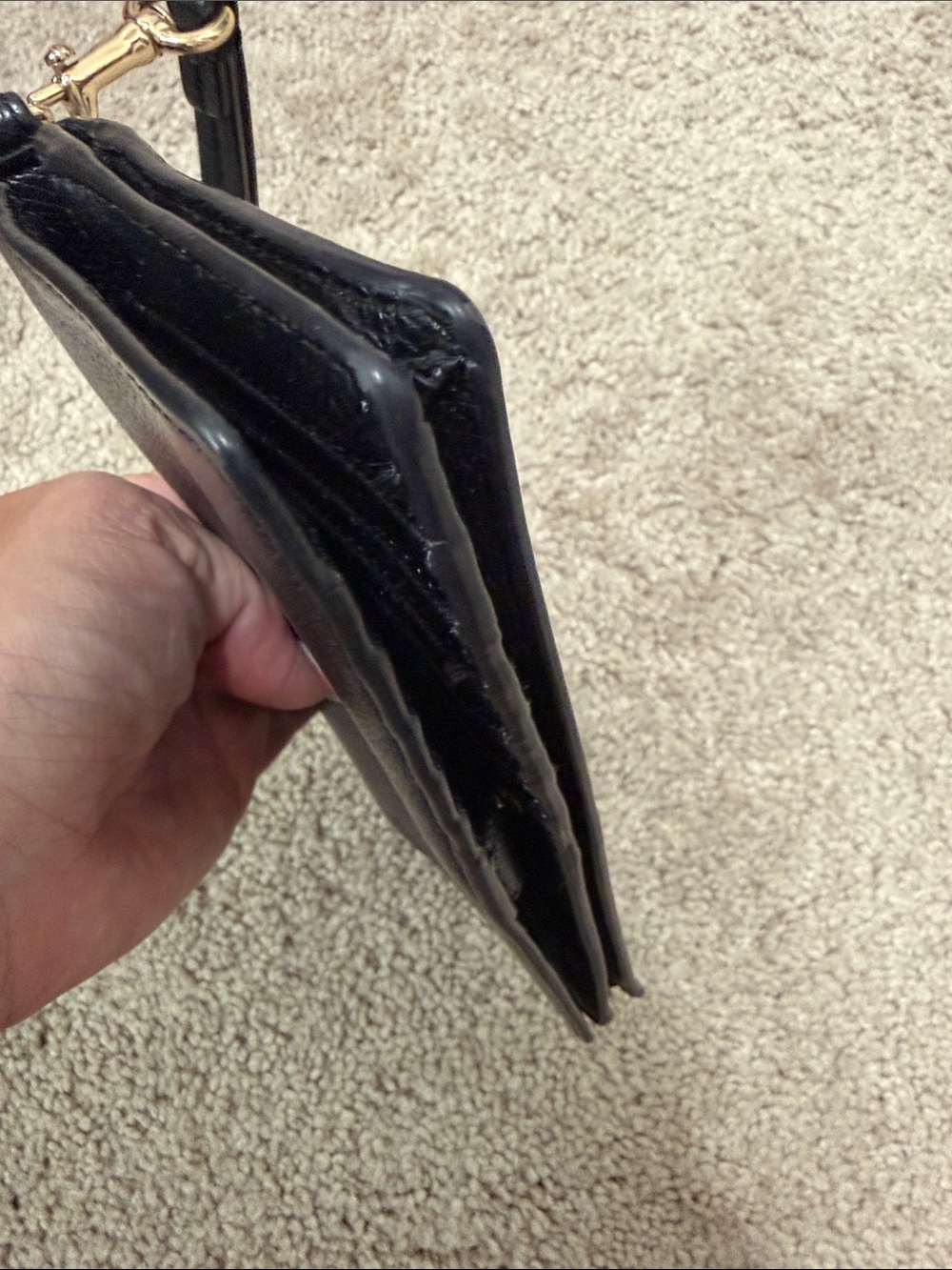 Coach Black Leather Long Wallet wristlet - Picture 5 of 6